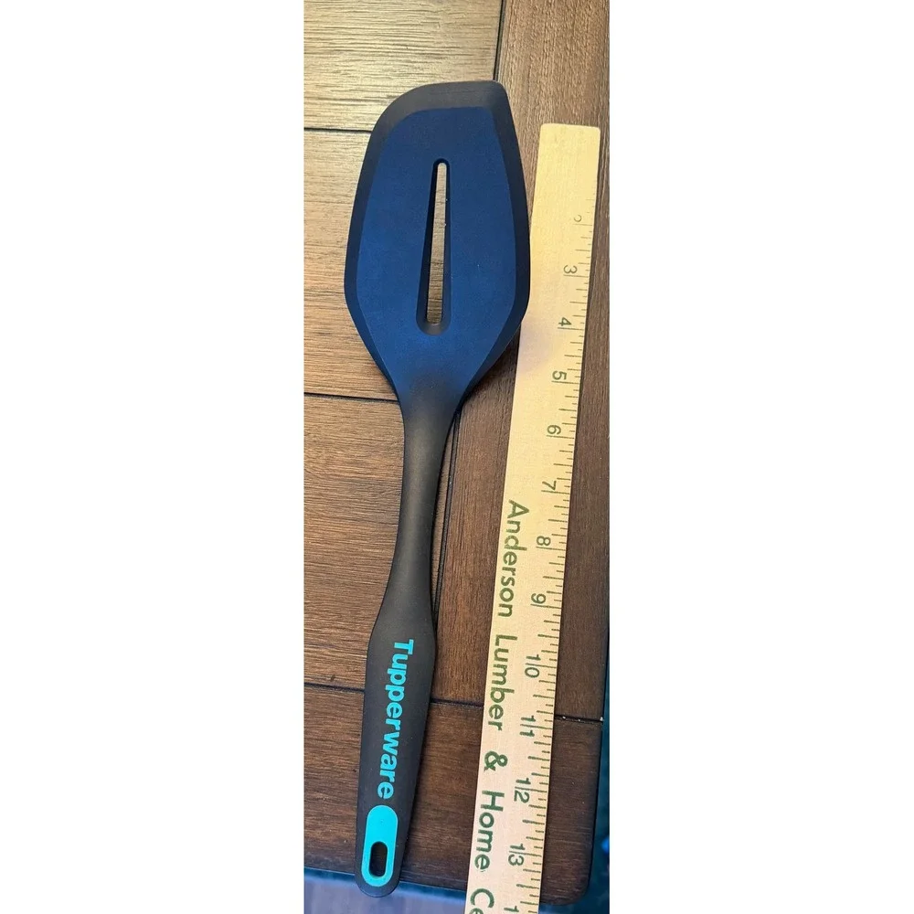 Tupperware Chef Series Spatula Turner Set Black Red Teal Slotted Kitchen Tools